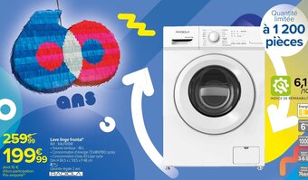 Carrefour Lave linge frontal* Réf. : RALF610W offre