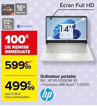 Carrefour Ordinateur portable offre
