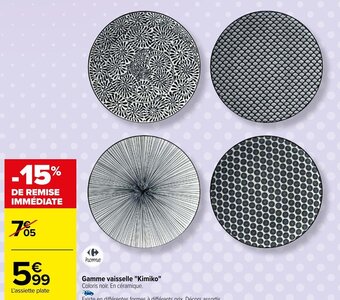Carrefour Gamme vaisselle "Kimiko" offre