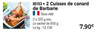 2 Cuisses De Canard De Barbarie