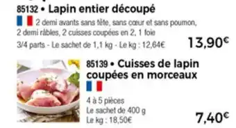 Thiriet Lapin Entier Découpé offre