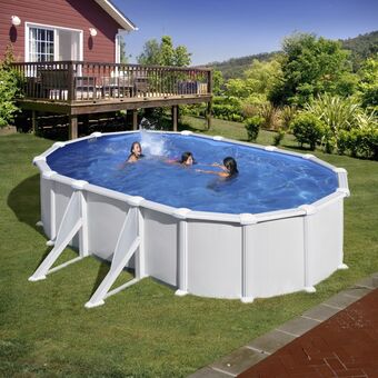 Gamm vert Piscine ovale hors-sol 5,27m x 3,27m x h: 1,32m - filtration à sable - gré offre
