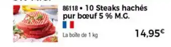 Thiriet 10 Steaks Hachés Pur BŒuf 5% M.G. offre