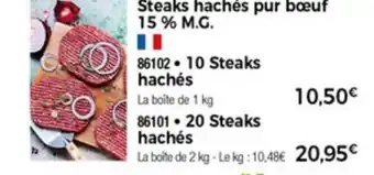 Thiriet Steaks Hachés Pur Bœuf 15% M.G. offre