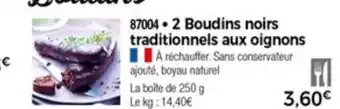 Thiriet 2 Boudins Noirs Traditionnels Aux Oignons offre