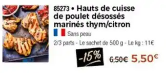 Hauts De Cuisse De Poulet Désossés