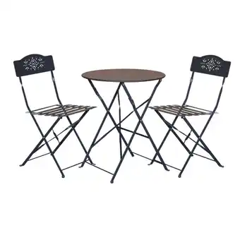 Jardiland Ecloz - set balcon kuzko anthracite ø 60 x h.71 cm offre