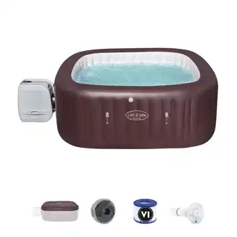 Spa gonflable carré lay-z-spa maldives hydrojet pro bestway 7 places