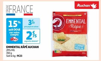 Auchan Supermarché Emmental râpé auchan offre