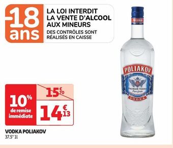 Auchan Supermarché Vodka poliakov offre