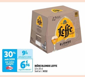 Auchan Supermarché Bière blonde leffe offre