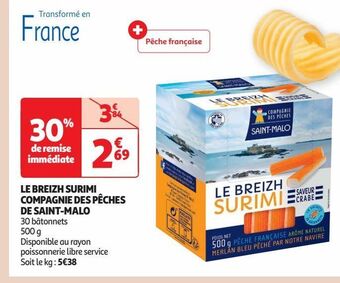 Auchan Supermarché Le breizh surimi compagnie des pêches de saint-malo offre