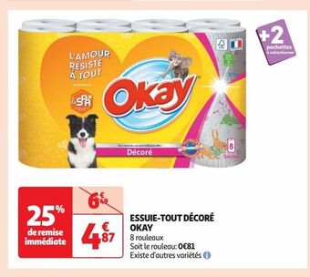 Auchan Supermarché Essuie-tout décoré okay offre