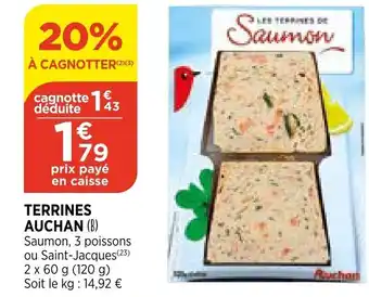Bi1 Terrines Auchan offre