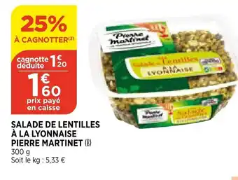 Bi1 Salade De Lentilles à La Lyonnaise offre