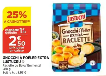 Bi1 Gnocchi à Poêler Extra Lustucru offre