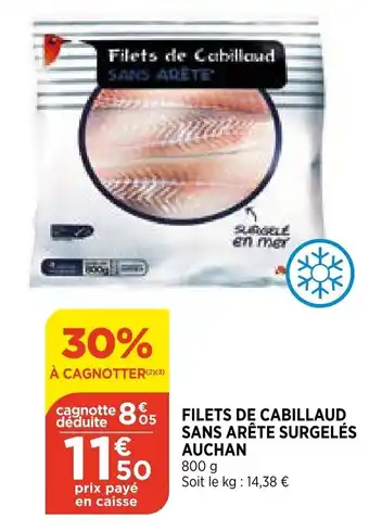 Bi1 Filets De Cabillaud Sans Arête Surgelés offre