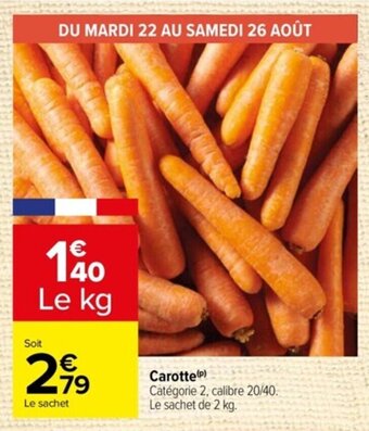 Carrefour Carotte (P) offre