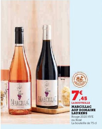 Super U MARCILLAC AOP DOMAINE LAURENS offre