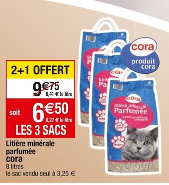 Cora x Carrefour Litière minérale parfumée cora offre