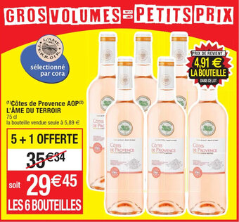 Cora x Carrefour (¹) Côtes de Provence AOP (2) L'ÂME DU TERROIR offre