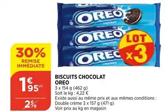 Bi1 Biscuits Chocolat Oreo offre
