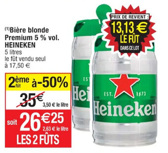 Cora x Carrefour (1)Bière blonde Premium 5 % vol. HEINEKEN offre