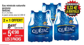 Cora x Carrefour Eau minérale naturelle gazeuse QUÉZAC offre