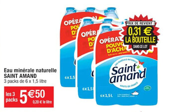 Cora x Carrefour Eau minérale naturelle SAINT AMAND offre