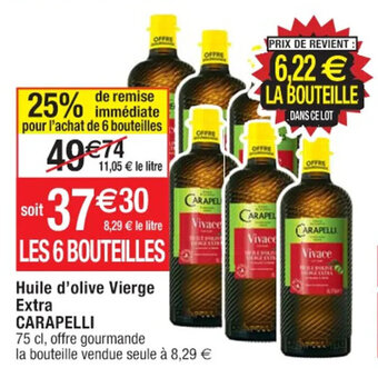 Cora x Carrefour Huile d'olive Vierge Extra CARAPELLI offre