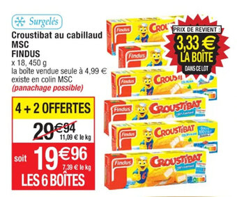 Cora x Carrefour Croustibat au cabillaud MSC FINDUS offre