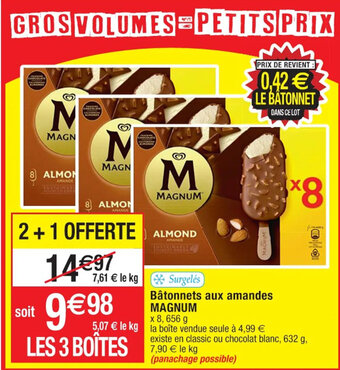 Cora x Carrefour Bâtonnets aux amandes MAGNUM offre