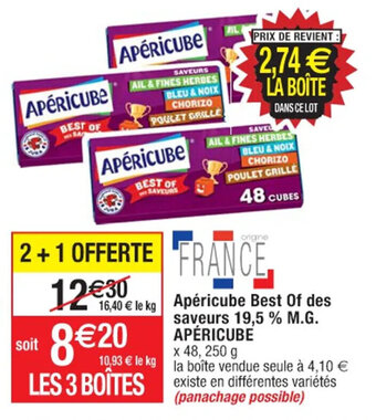 Cora x Carrefour Apéricube Best Of des saveurs 19,5 % M.G. APÉRICUBE offre