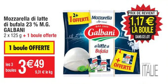 Cora x Carrefour Mozzarella di latte di bufala 23 % M.G. GALBANI offre
