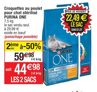 Cora x Carrefour Croquettes au poulet pour chat stérilisé PURINA ONE offre