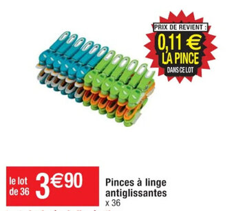 Cora x Carrefour Pinces à linge antiglissantes offre