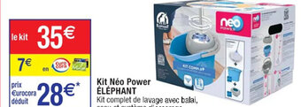 Cora x Carrefour Kit complet de lavage avec balai, seau et système d'essorage offre