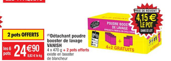 Cora x Carrefour (¹)Détachant poudre booster de lavage VANISH offre