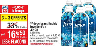 Cora x Carrefour (Adoucissant liquide Envolée d'air LENOR offre