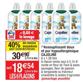 Assouplissant doux et pur hypoallergénique CAJOLINE