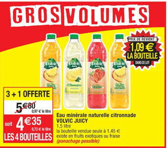 Cora x Carrefour Eau minérale naturelle citronnade VOLVIC JUICY offre