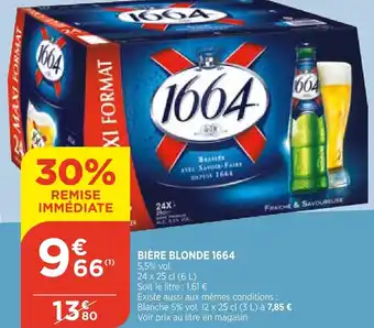 Bi1 Bière Blonde 1664 offre