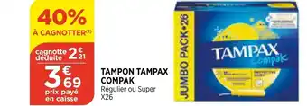 Tampon Tampax Compak