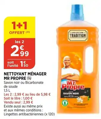 Bi1 Nettoyant Ménager Mr Propre offre