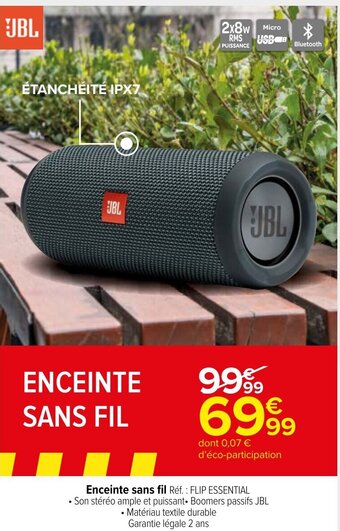 Carrefour Market Enceinte sans fil Réf. : FLIP ESSENTIAL offre