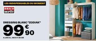 Brico Dépôt DRESSING BLANC "ZODIAK" offre