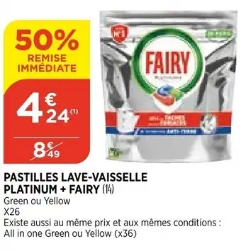 Pastilles Lave-Vaisselle Platinum + Fairy