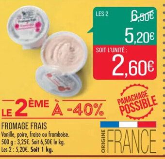 Match FROMAGE FRAIS offre