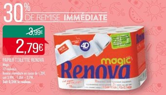 Match PAPIER TOILETTE RENOVA Magic. offre
