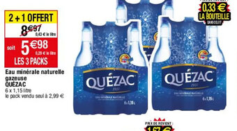 Migros Eau minérale naturelle gazeuse QUÉZAC offre